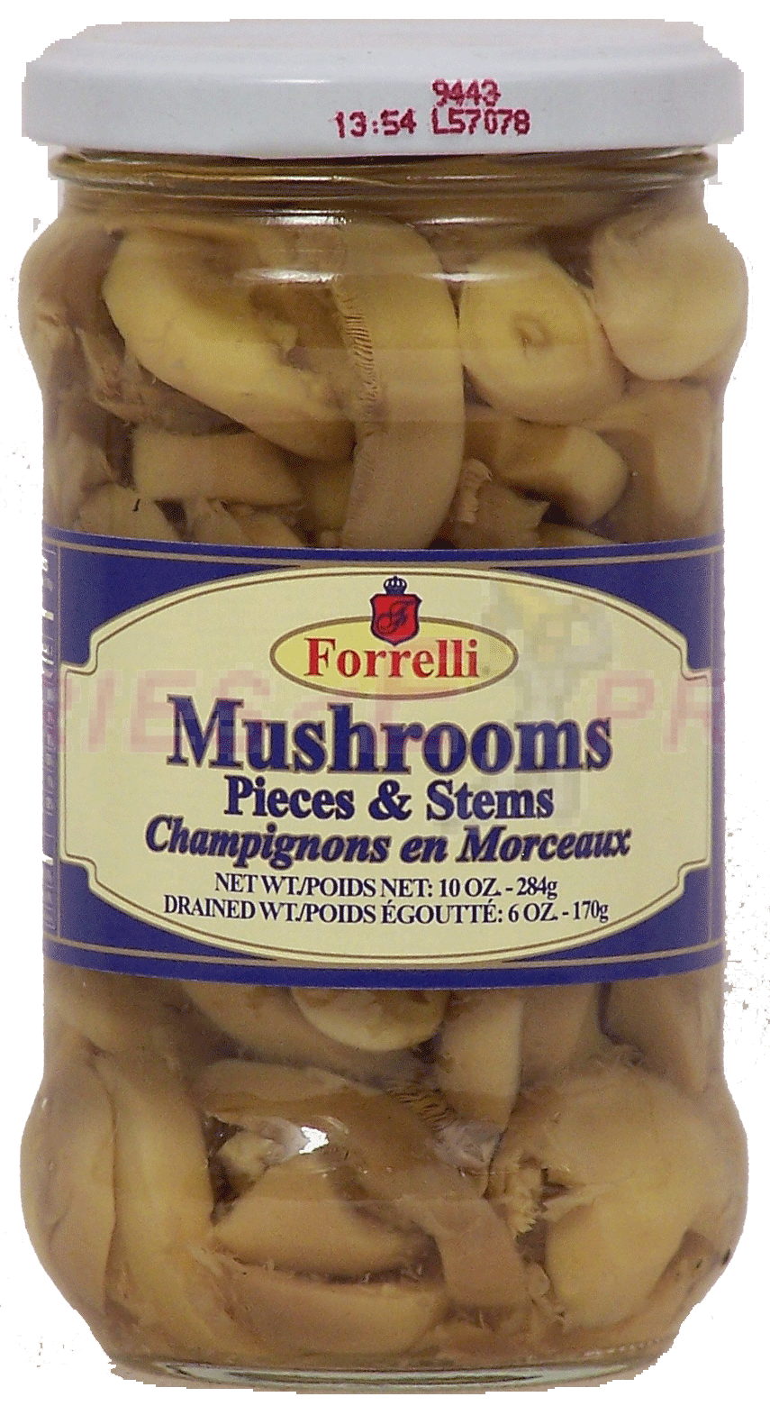 Forrelli&nbsp;&nbsp;pieces & stems mushrooms champignons en morceaux Full-Size Picture